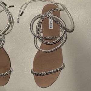 Steve Madden Womens Twirl-R Ankle-Tie Sandals